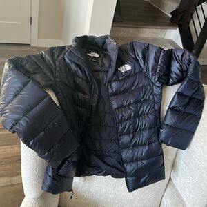 The North Aconcagua Black Quilted Down Puffer Jacket S